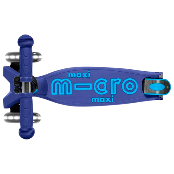 Trotinetă pentru copii cu trei roți Micro Maxi Deluxe Foldable LED (MMD099) 50 kg/ Navy photo 2