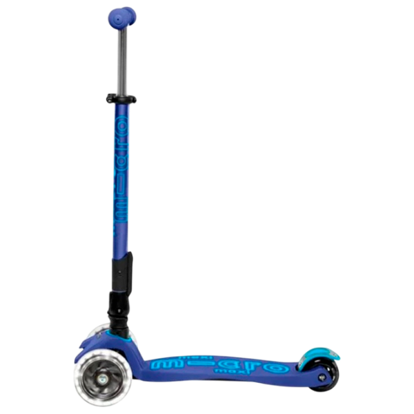 Trotinetă pentru copii cu trei roți Micro Maxi Deluxe Foldable LED (MMD099) 50 kg/ Navy photo 5