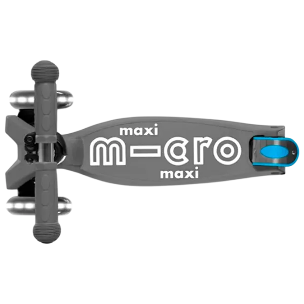 Trotinetă pentru copii cu trei roți Micro Maxi Deluxe Foldable LED (MMD094) 50 kg/ Gray photo 3