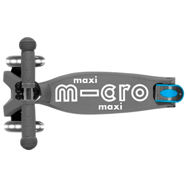 Trotinetă pentru copii cu trei roți Micro Maxi Deluxe Foldable LED (MMD094) 50 kg/ Gray photo 3