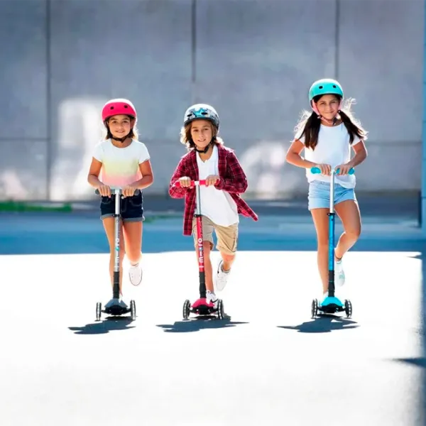 Trotinetă pentru copii cu trei roți Micro Maxi Deluxe Foldable LED (MMD094) 50 kg/ Gray photo 6