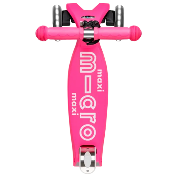Trotinetă pentru copii cu trei roți Micro Maxi Deluxe Foldable LED (MMD096) 50 kg/ Pink photo 4