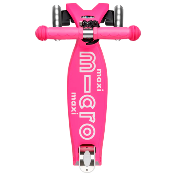 Trotinetă pentru copii cu trei roți Micro Maxi Deluxe Foldable LED (MMD096) 50 kg/ Pink photo 4