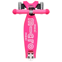 Trotinetă pentru copii cu trei roți Micro Maxi Deluxe Foldable LED (MMD096) 50 kg/ Pink photo 4
