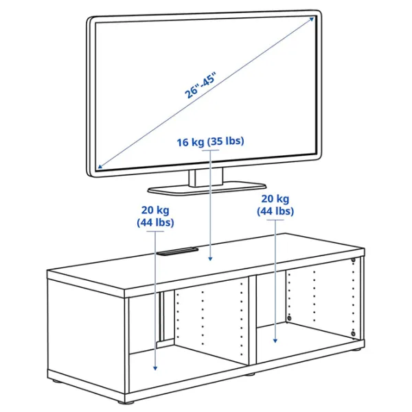 Тумба под телевизор Ikea Besta 38 x 120 x 40см / ДСП photo 4 Тумба под телевизор Ikea Besta 38 x 120 x 40см / ДСП photo 4