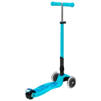 Trotinetă pentru copii cu trei roți Micro Maxi Deluxe Foldable LED (MMD092) 50 kg/ Blue photo 2