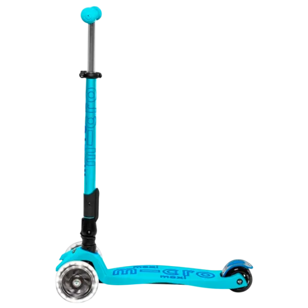 Детский трёхколёсный самокат Micro Maxi Deluxe Foldable LED (MMD092) 50 кг/ Синий photo 3