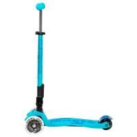 Trotinetă pentru copii cu trei roți Micro Maxi Deluxe Foldable LED (MMD092) 50 kg/ Blue photo 3