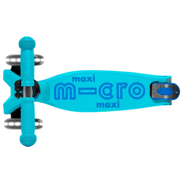 Детский трёхколёсный самокат Micro Maxi Deluxe Foldable LED (MMD092) 50 кг/ Синий photo 5