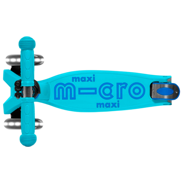 Детский трёхколёсный самокат Micro Maxi Deluxe Foldable LED (MMD092) 50 кг/ Синий photo 5