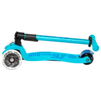 Trotinetă pentru copii cu trei roți Micro Maxi Deluxe Foldable LED (MMD092) 50 kg/ Blue photo 6