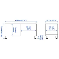 Тумба под телевизор Ikea Besta/Bergsviken/Stubbarp 48 x 120 x 42см / ДСП photo 5
