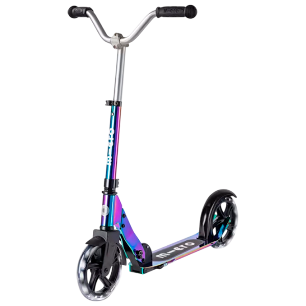 Детский двухколёсный самокат Micro Cruiser LED (SA0240) 100 кг/ Неохром photo 1