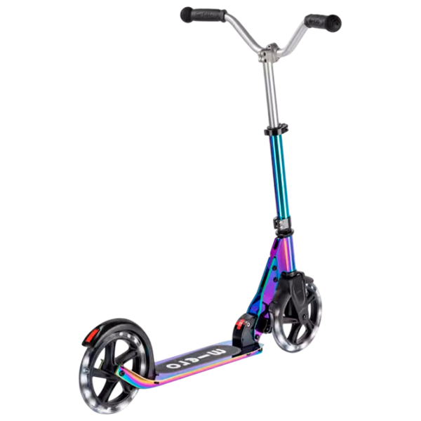 Детский двухколёсный самокат Micro Cruiser LED (SA0240) 100 кг/ Неохром photo 2