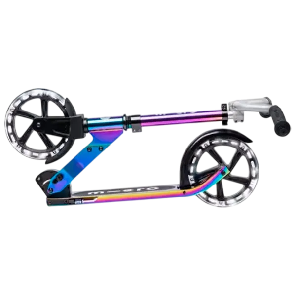 Детский двухколёсный самокат Micro Cruiser LED (SA0240) 100 кг/ Неохром photo 3