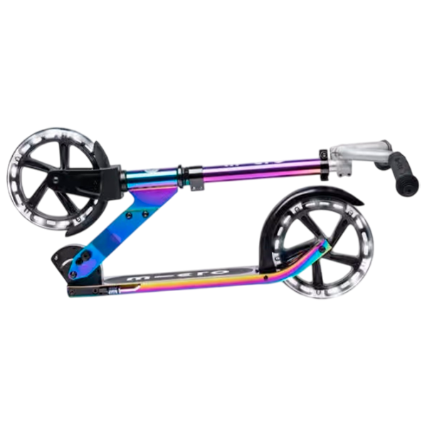 Детский двухколёсный самокат Micro Cruiser LED (SA0240) 100 кг/ Неохром photo 3