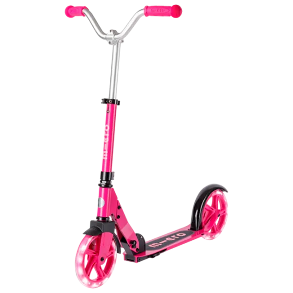 Детский двухколёсный самокат Micro Cruiser LED (SA0257) 100 кг/ Розовый photo 1