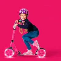 Trotinetă pentru copii cu două roți Micro Cruiser LED (SA0257) 100 kg/ Pink photo 6