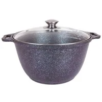 Кастрюля Kukmara КГГ42А 4л Алюминий / Черный