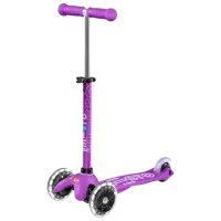 Trotinetă pentru copii cu trei roți Micro Mini Deluxe LED (MMD141) 50 kg/ Purple