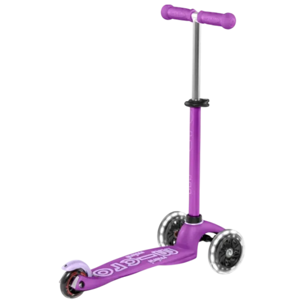 Trotinetă pentru copii cu trei roți Micro Mini Deluxe LED (MMD141) 50 kg/ Purple photo 3