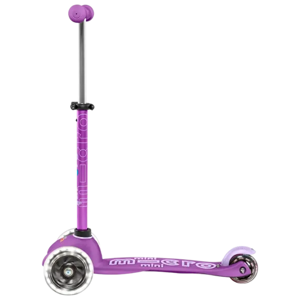 Trotinetă pentru copii cu trei roți Micro Mini Deluxe LED (MMD141) 50 kg/ Purple photo 6
