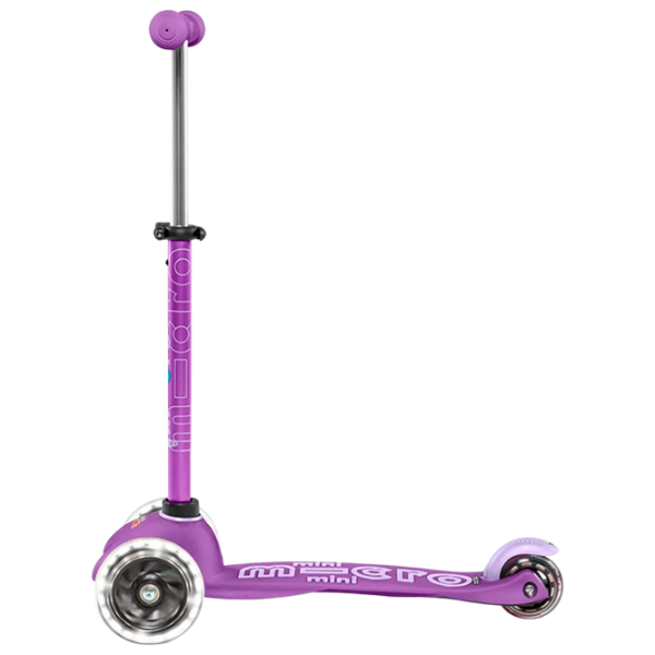 Trotinetă pentru copii cu trei roți Micro Mini Deluxe LED (MMD141) 50 kg/ Purple photo 6