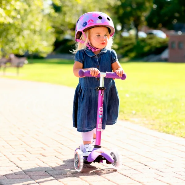 Trotinetă pentru copii cu trei roți Micro Mini Deluxe LED (MMD141) 50 kg/ Purple photo 7