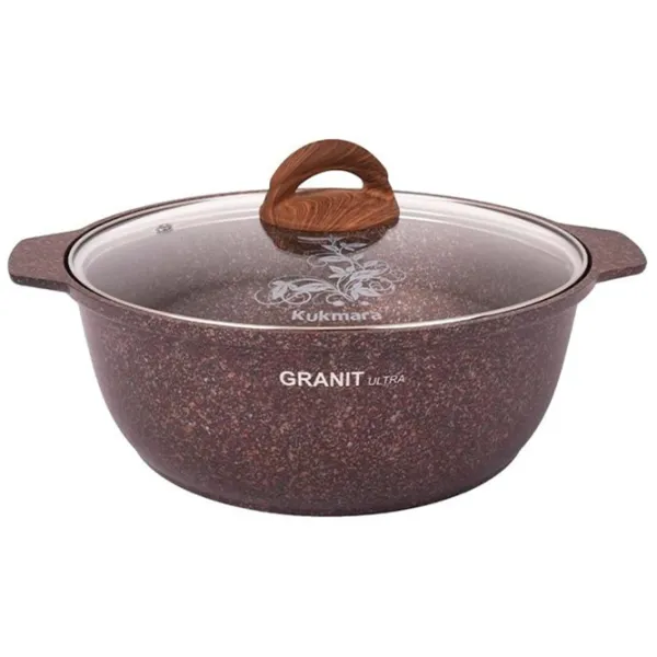 Кастрюля Kukmara жга52а 5л Алюминий / Granite brown photo 1