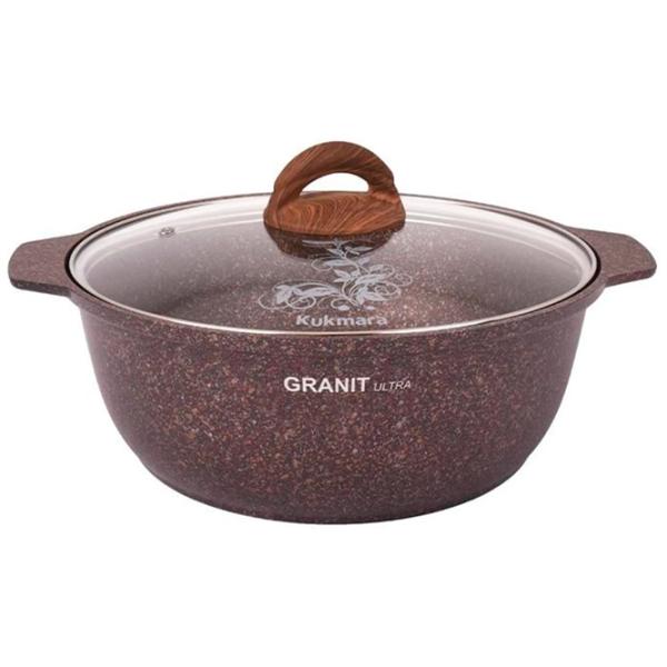 Кастрюля Kukmara жга52а 5л Алюминий / Granite brown photo 1