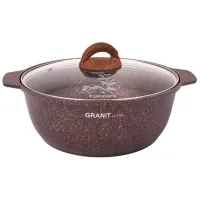 Кастрюля Kukmara жга52а 5л Алюминий / Granite brown
