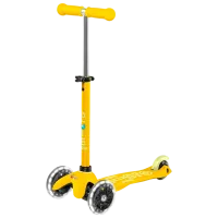 Trotinetă pentru copii cu trei roți Micro Mini Deluxe LED (MMD053) 50 kg/ Yellow