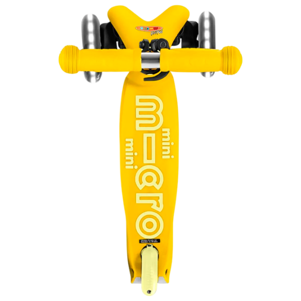 Trotinetă pentru copii cu trei roți Micro Mini Deluxe LED (MMD053) 50 kg/ Yellow photo 2