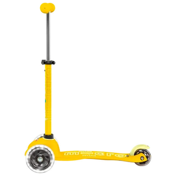 Trotinetă pentru copii cu trei roți Micro Mini Deluxe LED (MMD053) 50 kg/ Yellow photo 3