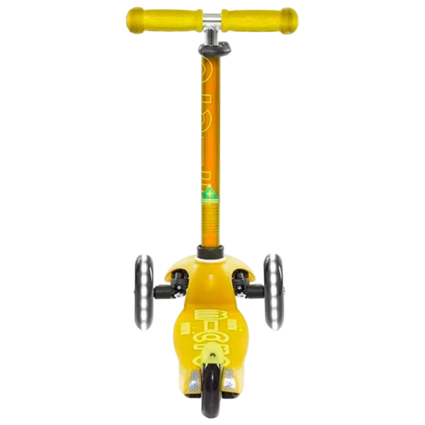 Trotinetă pentru copii cu trei roți Micro Mini Deluxe LED (MMD053) 50 kg/ Yellow photo 4