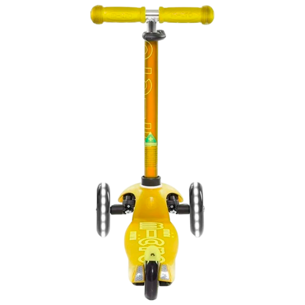 Trotinetă pentru copii cu trei roți Micro Mini Deluxe LED (MMD053) 50 kg/ Yellow photo 4