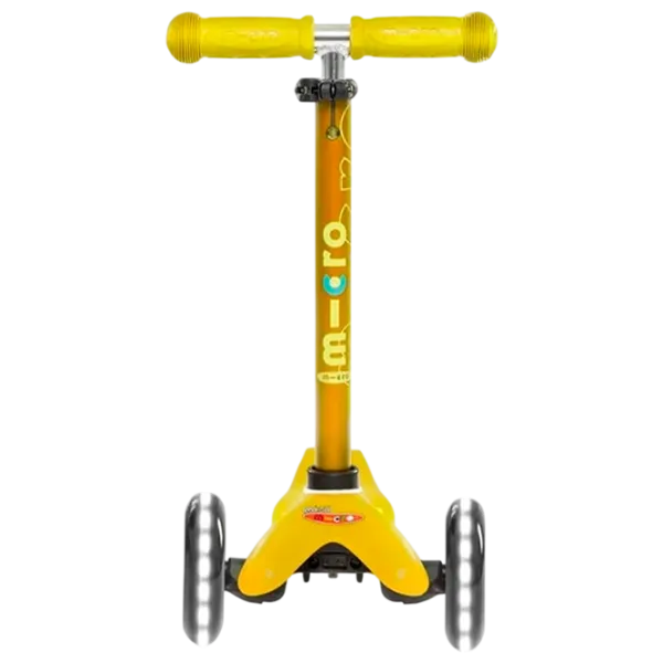 Trotinetă pentru copii cu trei roți Micro Mini Deluxe LED (MMD053) 50 kg/ Yellow photo 5