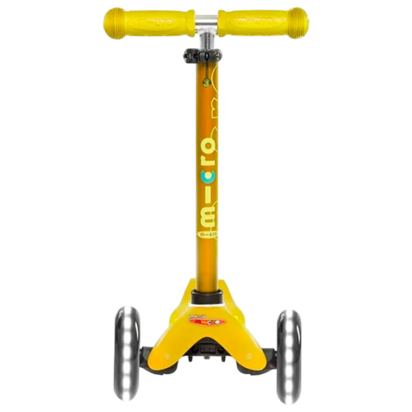 Trotinetă pentru copii cu trei roți Micro Mini Deluxe LED (MMD053) 50 kg/ Yellow photo 5