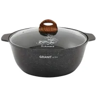 Кастрюля Kukmara ЖГГ52А 5л Алюминий / Черный