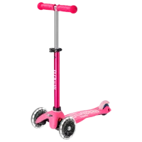 Trotinetă pentru copii cu trei roți Micro Mini Deluxe LED (MMD075) 50 kg/ Pink