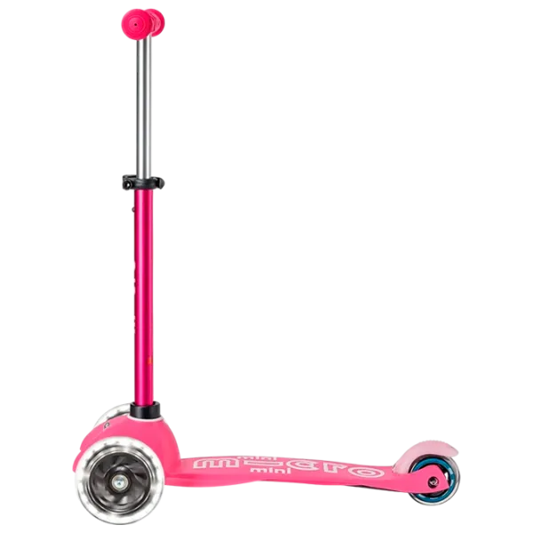 Trotinetă pentru copii cu trei roți Micro Mini Deluxe LED (MMD075) 50 kg/ Pink photo 2