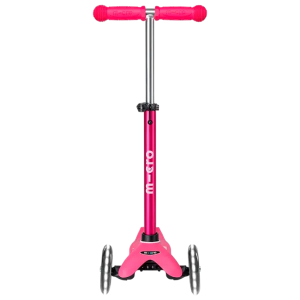 Trotinetă pentru copii cu trei roți Micro Mini Deluxe LED (MMD075) 50 kg/ Pink photo 4