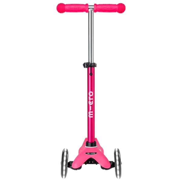 Trotinetă pentru copii cu trei roți Micro Mini Deluxe LED (MMD075) 50 kg/ Pink photo 4