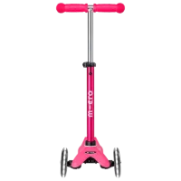 Trotinetă pentru copii cu trei roți Micro Mini Deluxe LED (MMD075) 50 kg/ Pink photo 4