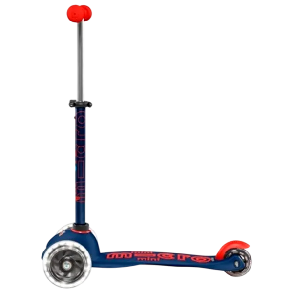 Trotinetă pentru copii cu trei roți Micro Mini Deluxe LED (MMD118) 50 kg/ Navy photo 2