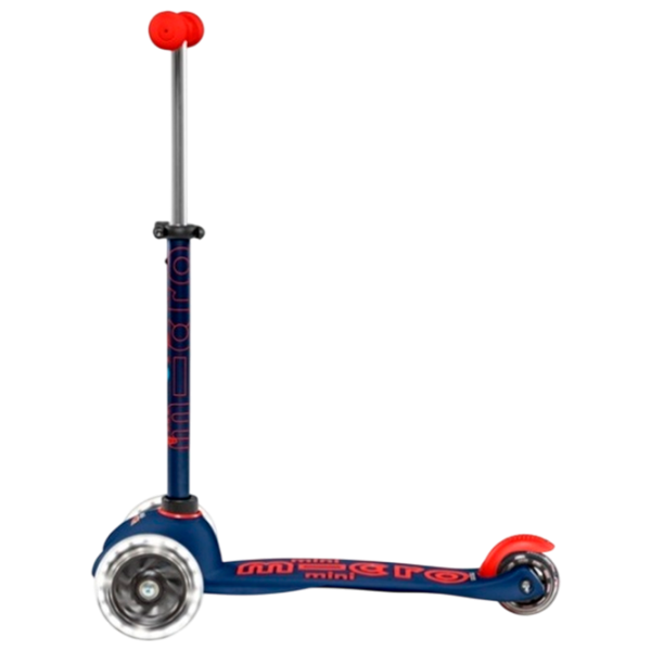 Trotinetă pentru copii cu trei roți Micro Mini Deluxe LED (MMD118) 50 kg/ Navy photo 2