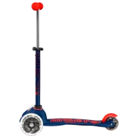 Trotinetă pentru copii cu trei roți Micro Mini Deluxe LED (MMD118) 50 kg/ Navy photo 2