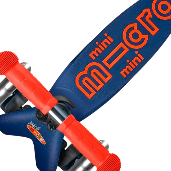 Trotinetă pentru copii cu trei roți Micro Mini Deluxe LED (MMD118) 50 kg/ Navy photo 3