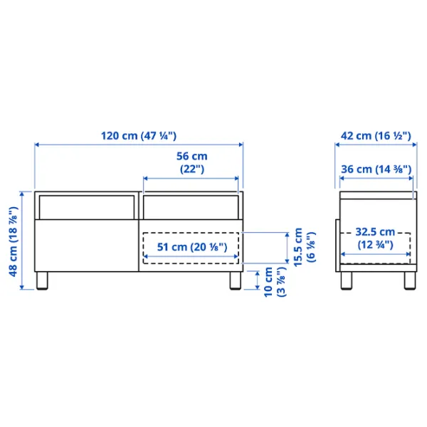 Comodă TV Ikea Besta/Timmerviken/Stubbarp 48 x 120 x 42 / PAL photo 8 Comodă TV Ikea Besta/Timmerviken/Stubbarp 48 x 120 x 42 / PAL photo 8