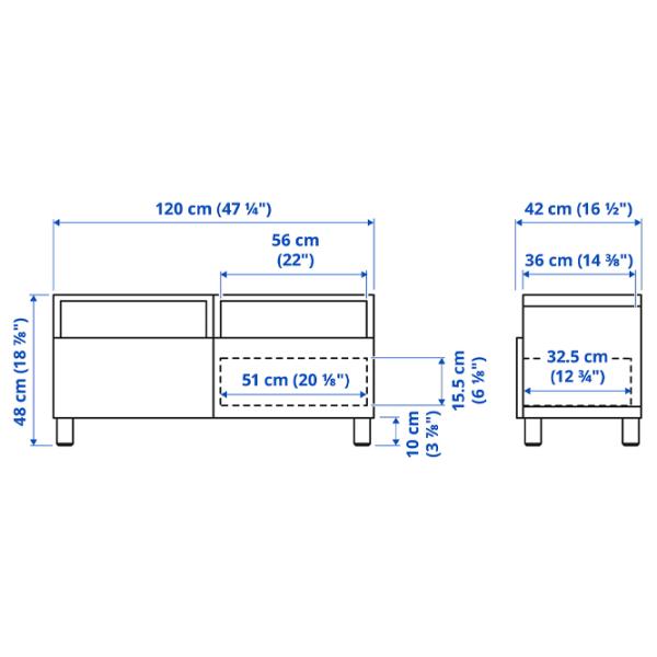 Comodă TV Ikea Besta/Timmerviken/Stubbarp 48 x 120 x 42 / PAL photo 8 Comodă TV Ikea Besta/Timmerviken/Stubbarp 48 x 120 x 42 / PAL photo 8
